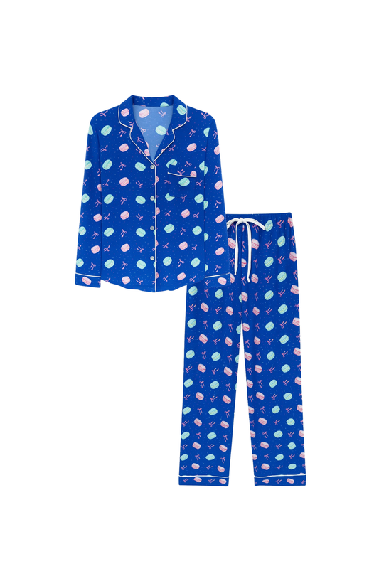KATIE J NYC - JUNIOR MAIA PRINTED LOUNGE SET - MACARONS PRINT