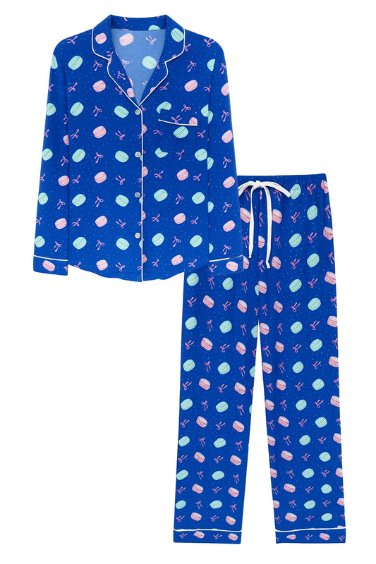 KATIE J NYC - JUNIOR MAIA PRINTED LOUNGE SET - MACARONS PRINT