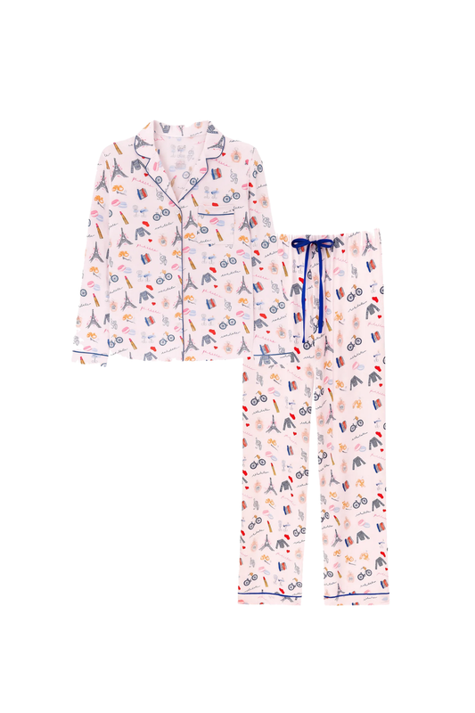 KATIE J NYC - JUNIOR MAIA PRINTED LOUNGE SET - PARIS PRINT
