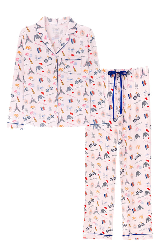 KATIE J NYC - JUNIOR MAIA PRINTED LOUNGE SET - PARIS PRINT