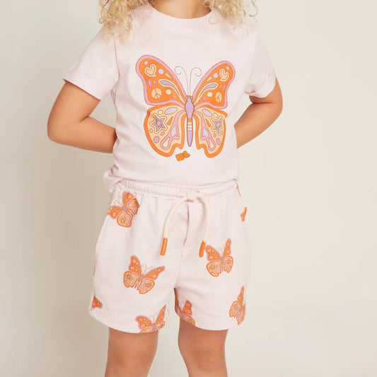 MON COEUR - TG - RECYCLED COTTON BUTTERFLY SHORT - LILAC SNOW