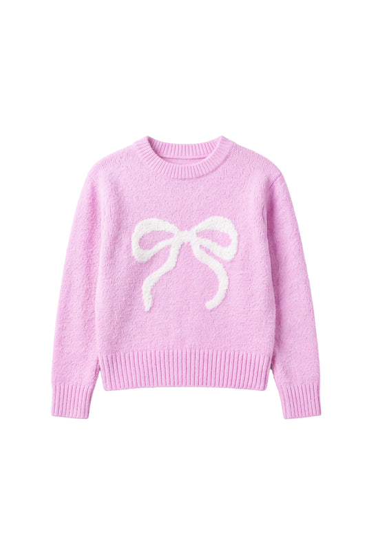 LIMEAPPLE - BG - BOW SWEATER - PINK