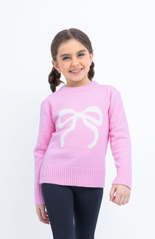 LIMEAPPLE - BG - BOW SWEATER - PINK