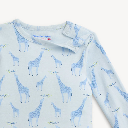 MAGNETIC ME - TB - ORGANIC COTTON PJ SET - JOLIE GIRAFFE BLUE