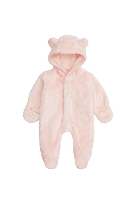 Magnificent Baby-BBY-Bloosom Mink Bear Footie- Pink