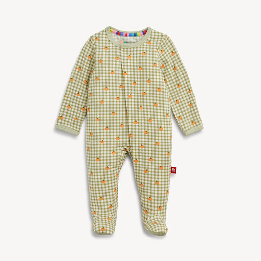 MAGNETIC ME - BBY - PUMPKIN PLAID MODAL FOOTIE