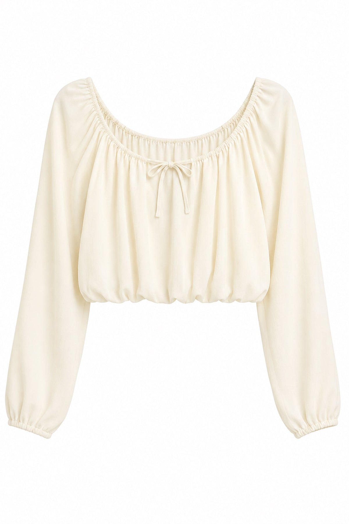 KATIE J NYC MONICA TOP IVORY SILKY GEORGETTE