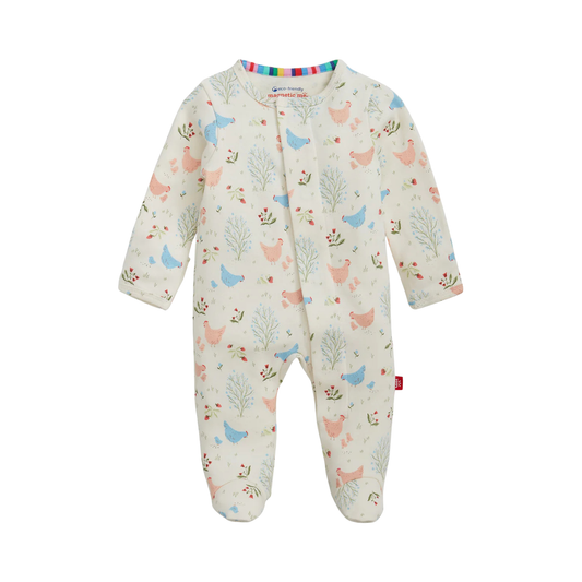 MAGNETIC ME - BBY - ORGANIC COTTON FOOTIE - CHICKEN TENDER