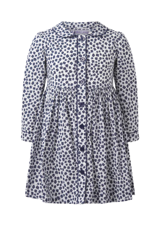 Rachel Riley - TG - Navy Floral Button Front Dress