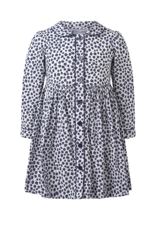 Rachel Riley - Navy Floral Button Front Dress