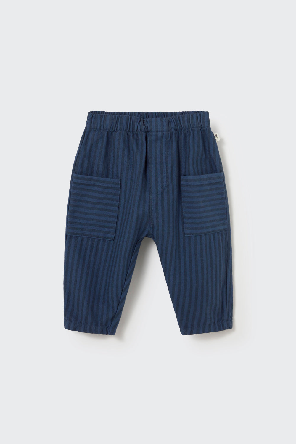 COZMO - BBY - STRIPED SOFT TWILL PANTS - NAVY