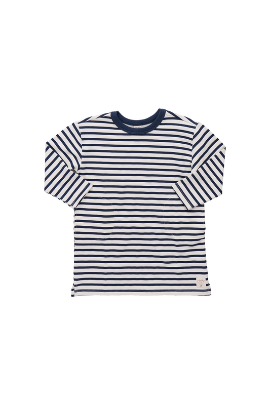 Pink Chicken - BG - Hopscotch Long Sleeve Dress - Navy Stripe