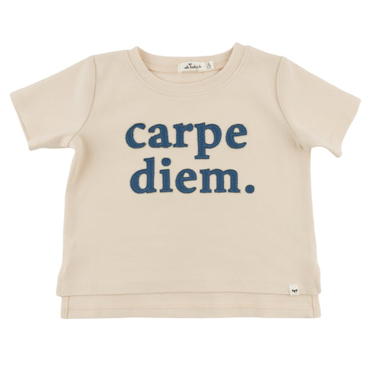 OH BABY! - TB - CARPE DIEM RAW EDGE SHIRT - NATURAL