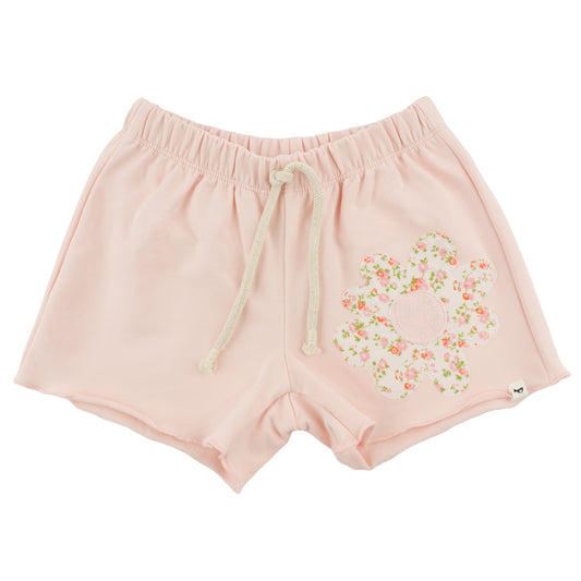 OH BABY! - TG - POPPY SPRIG DAISY CHARLIE ROLL-EDGE SHORTS - PALE PINK