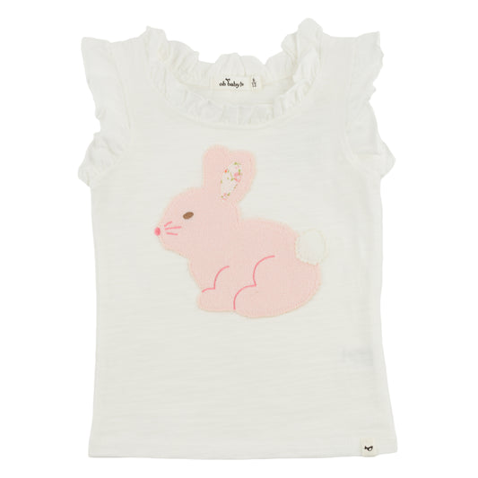 OH BABY! - BBY - PROFILE BUNNY REBEKAH TANK - OYSTER