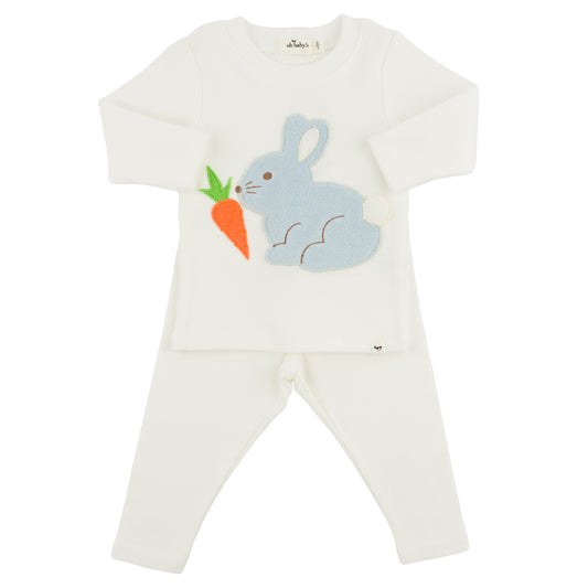 OH BABY! - BBY - PROFILE BUNNY WITH CARROT 2 PIECE SET - CREAM