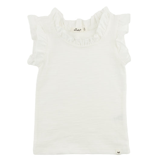 OH BABY! - TG - REBEKAH RUFFLE TANK - OYSTER