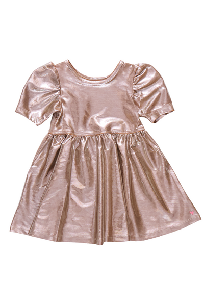 Pink Chicken - Champagne Textured Lame Laurie Dress