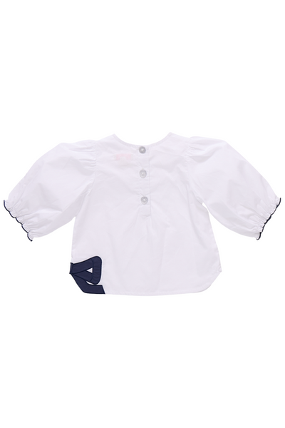 Pink Chicken - White Dana Bow Top