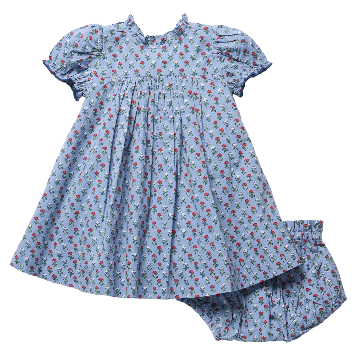 PINK CHICKEN - TG - GIRLS LUCIA DRESS - LIGHT BLUE CARNATION