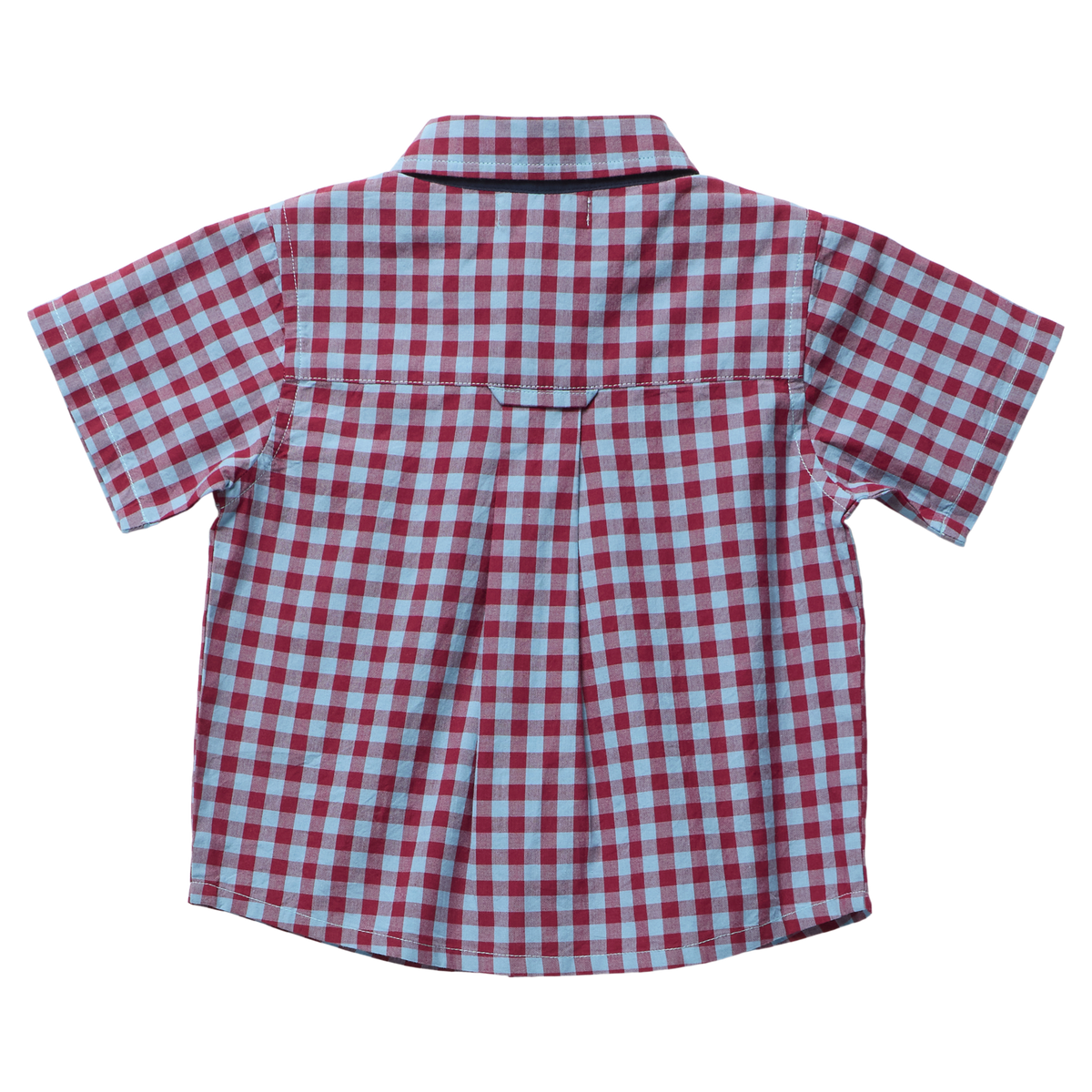 PINK CHICKEN - TB - BOYS JACK SHIRT - RED LIGHT BLUE CHECK