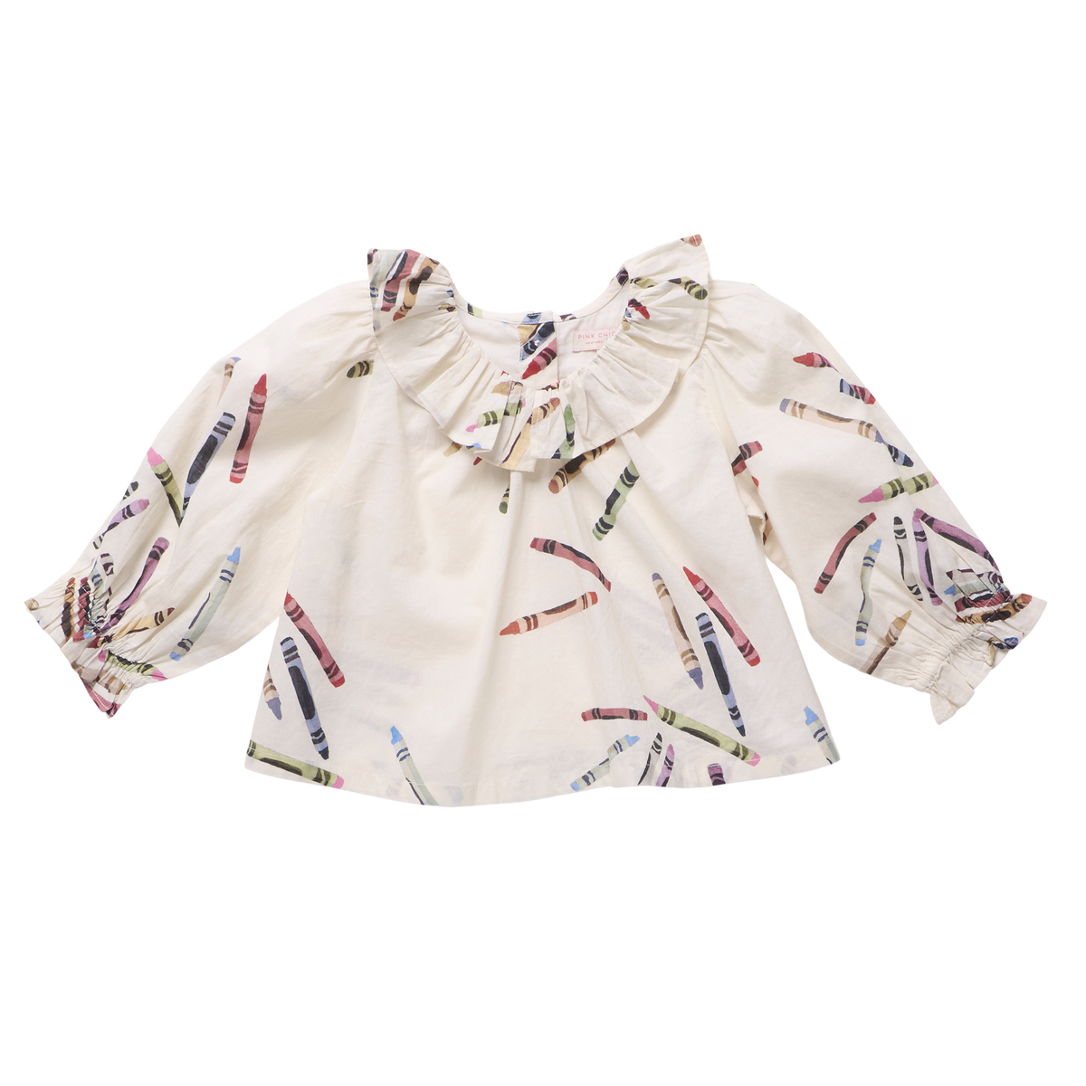PINK CHICKEN - BG - GIRLS AMARA TOP - TOSSED CRAYONS