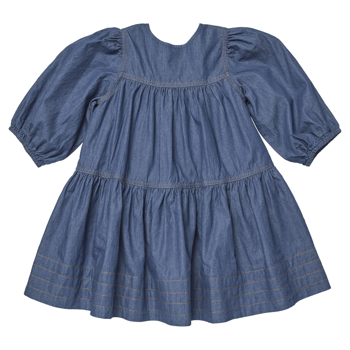 PINK CHICKEN - BG - GIRLS SAWYER DRESS - CHAMBRAY