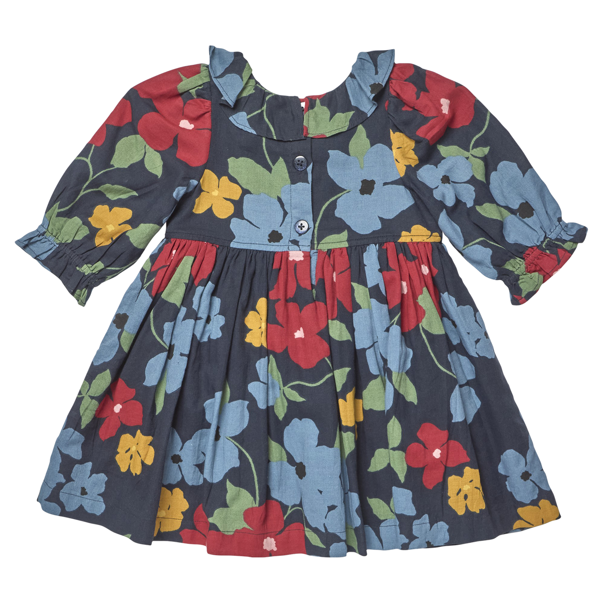 PINK CHICKEN - BG - GIRLS AMARA DRESS - NAVY HIBISCUS FLORAL