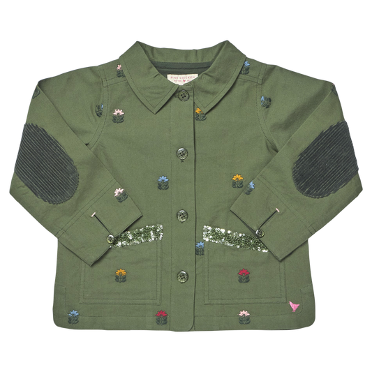 PINK CHICKEN - TG - GIRLS LEONA BARN JACKET - FOUR LEAF CLOVER