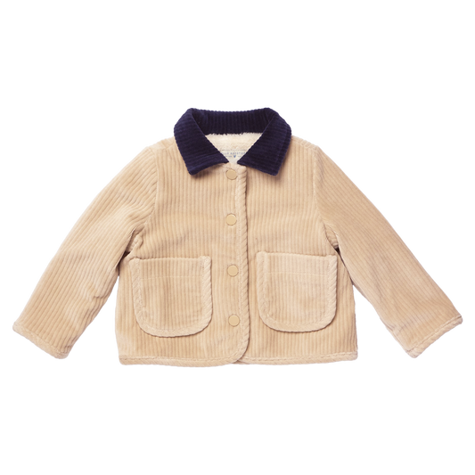 PINK CHICKEN - TB - BOYS JACE PLUSH JACKET - KHAKI