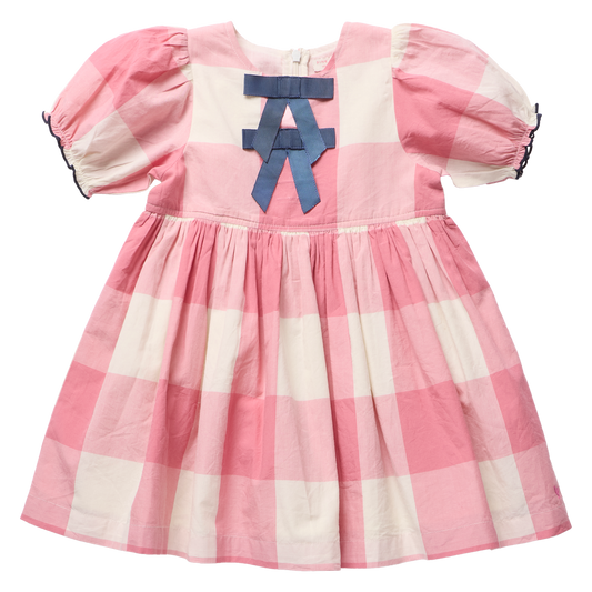 PINK CHICKEN - TG - GIRLS HERMIONE DRESS - PINK CHECK
