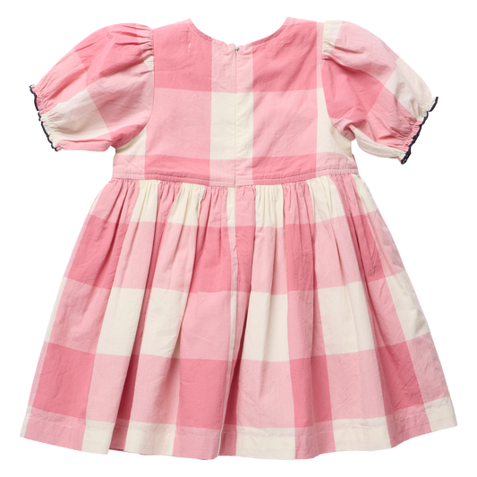 PINK CHICKEN - TG - GIRLS HERMIONE DRESS - PINK CHECK