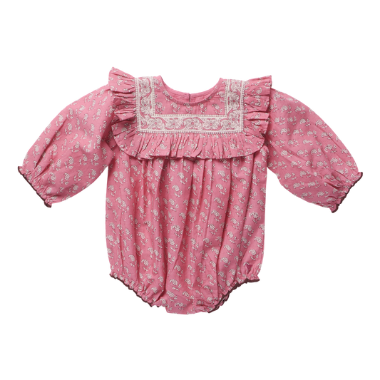 PINK CHICKEN - BBY - BABY GIRLS QUINN BUBBLE - SMALL PAISLEY