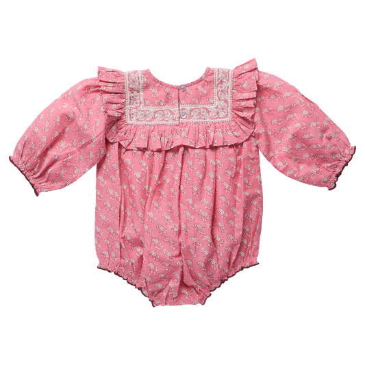 PINK CHICKEN - BBY - BABY GIRLS QUINN BUBBLE - SMALL PAISLEY