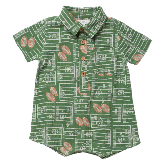 PINK CHICKEN - BBY - BABY BOYS EASTON JUMPER - FOOTBALL FIELD