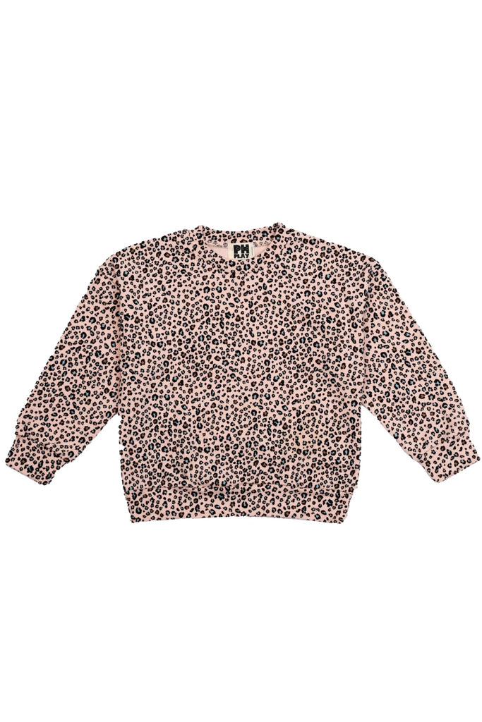 Petite Hailey - Stretch Play Sweatshirt Pink Leopard