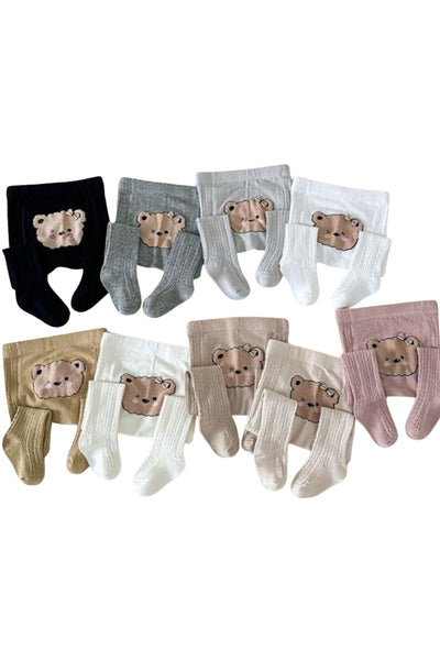 Petite Hailey - Baby Bear Tights White
