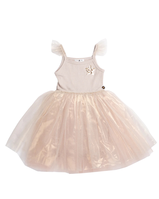 PETITE HAILEY - TG - LUNA PEARL TUTU DRESS - BEIGE