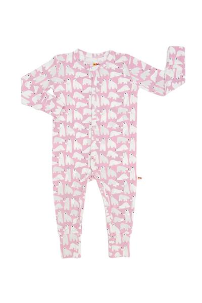 Petite Hailey - Pink Bear Footie