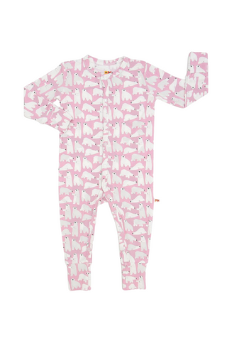 Petite Hailey - Pink Bear Footie