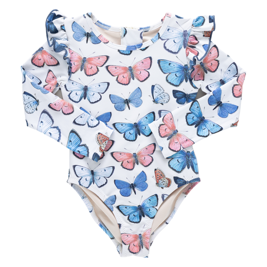 PINK CHICKEN - BG - GIRLS RACHEL SUIT - VINTAGE BUTTERFLIES