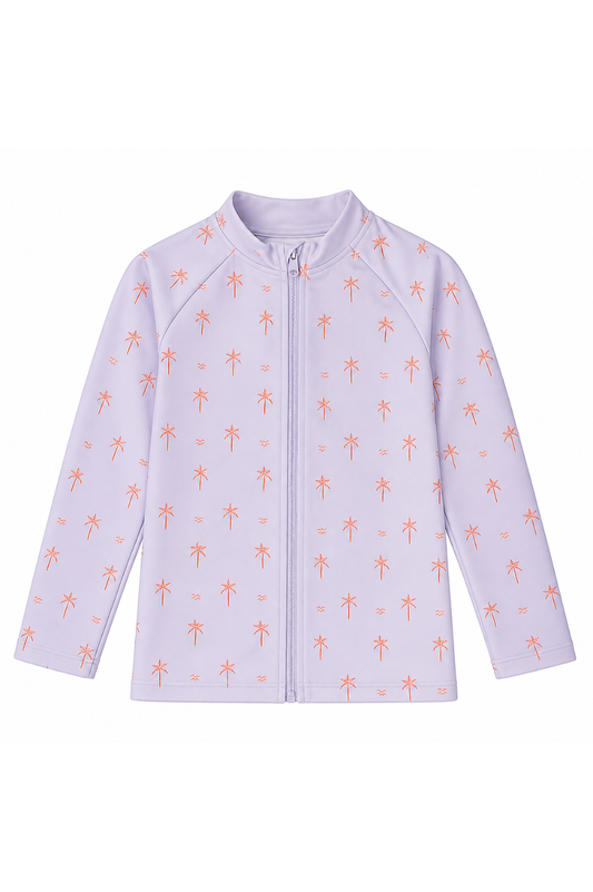 ELLA AND RAPHA - TB - PALMTREE UNISEX UV TOP - PURPLE