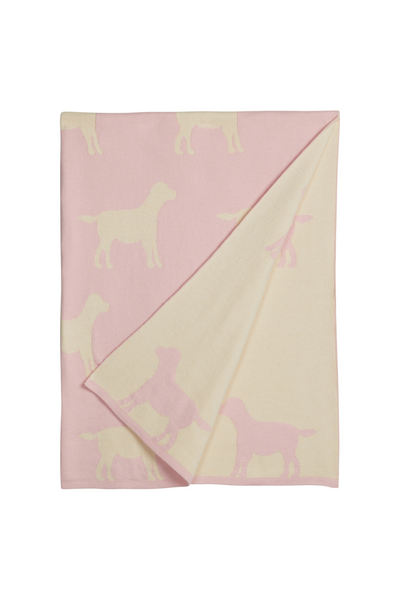 Little English - Pink Lab Nursery Blanket