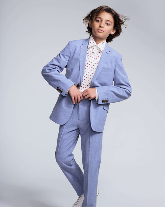 APPAMAN - BB - 2-PC STRETCHY MOD SUIT - PACIFIC BLUE