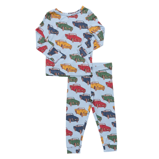 PINK CHICKEN - TG - KIDS BAMBOO PJ SET - VINTAGE CARS