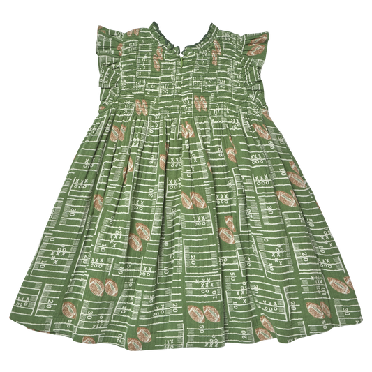 PINK CHICKEN - TG - GIRLS STEVIE DRESS - FOOTBALL FIELD