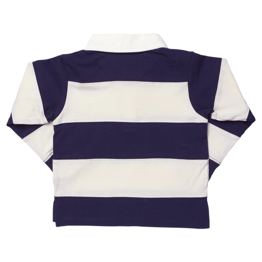 PINK CHICKEN - BB - BOYS ALBERT RUGBY SHIRT - NAVY WHITE