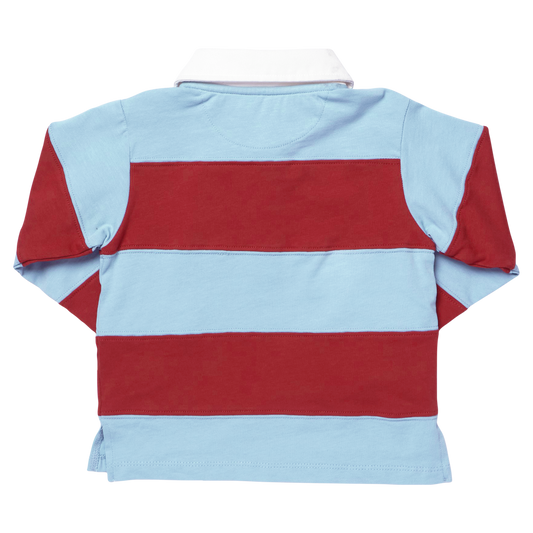 PINK CHICKEN - TB - BOYS ALBERT RUGBY SHIRT - BLUE MAROON
