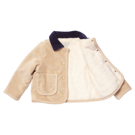 PINK CHICKEN - TB - BOYS JACE PLUSH JACKET - KHAKI