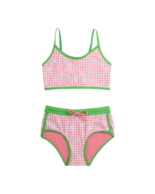 APPAMAN - TG - STELLA SWIM SHORT SET - PINK GINGHAM